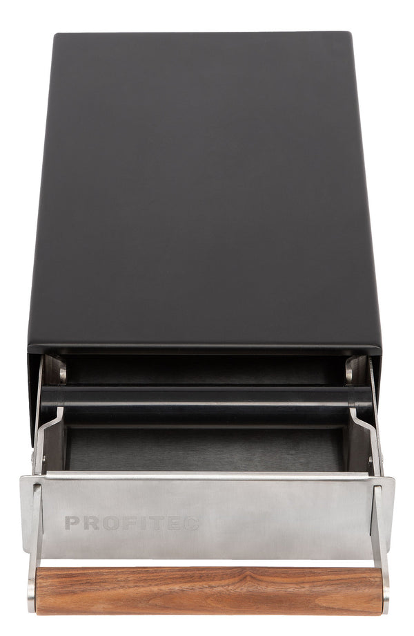 Profitec Knock Box Drawer, black with wooden handle